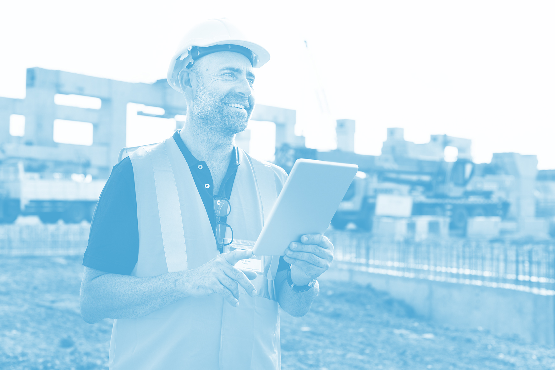 using software on construction site